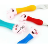 Cartoon Theme Stainless Steel Spoon & Fork Set for Kids - Baby Feeding Spoon and Fork Set (2 Spoons + 2 Forks) Perfect for Gifting (Multicolor)